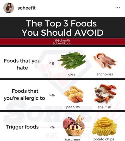 what are the 3 foods to avoid 4