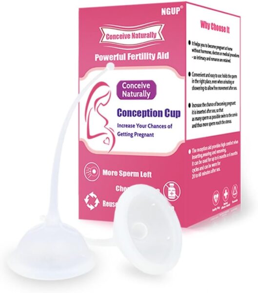 Conception Cup, Silicone Fertility cup, Fertility Aid Helps to Conceive Naturally Increase Chances of Getting Pregnant Fertilized at Home, Help Solving Infertility 5Ml