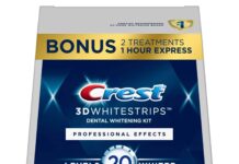 crest 3d whitestrips professional effects teeth whitening strip kit 44 strips 22 count pack